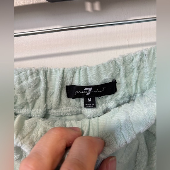 7 Seven For All Mankind Beach Summer Set Terry Cloth Shirt Shorts 2 Piece Size M - Picture 9 of 11